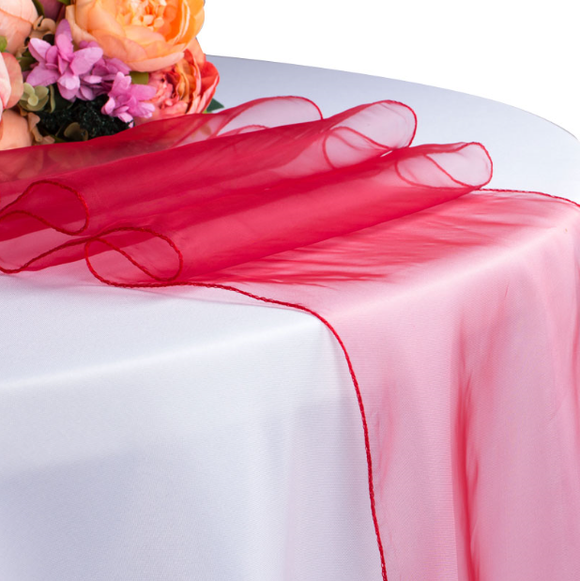 Organza Table Runners - Red