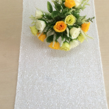 White Sequin Glitter Table Runners