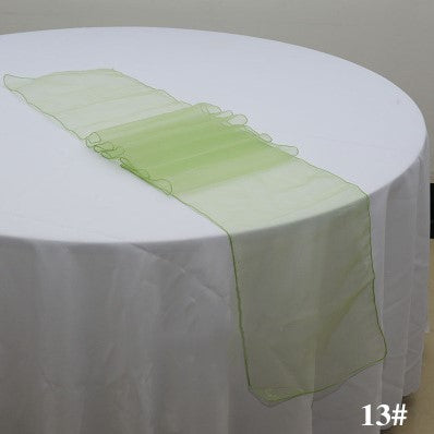 Organza Table Runners - Apple Green