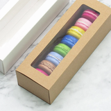 100 Clear Window Macaroon Packaging Sleeve Boxes