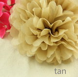 30pcs Tissue Paper Pom Poms - Pink Tan Cream