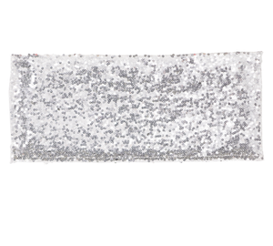 Sequin Glitter Chair Bands - Silver