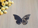 Table Name Cards - Black Butterfly