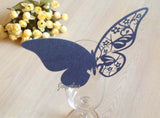 Table Name Cards - Black Butterfly