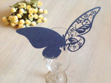 Table Name Cards - Black Butterfly