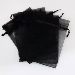 Organza Favor Bags Black