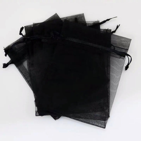 Organza Favor Bags - Black