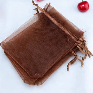 Organza Favor Bags - Brown