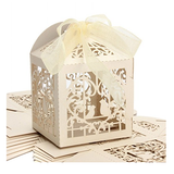 Love Birds Laser Cut Wedding Favor Boxes