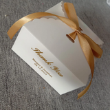 100 White Silver Gold Foil Personalized Wedding Favor Boxes