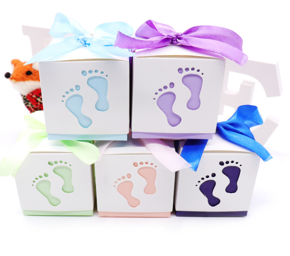 Baby Shower Favor Boxes - Baby Feet