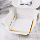 4” Cheese Mousse Cake Clear PVC Window White Packing Box