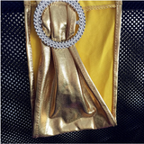 Metallic Lycra Spandex Chair Bands - Gold
