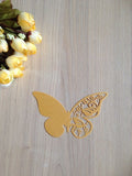 Table Name Cards - Gold Butterfly