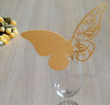 Table Name Cards - Gold Butterfly