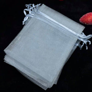 Organza Favor Bags - Silver Grey