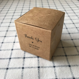 100 Kraft Cubic Favor Boxes Personalized Wordings