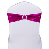 Metallic Lycra Spandex Chair Bands - Hot Pink