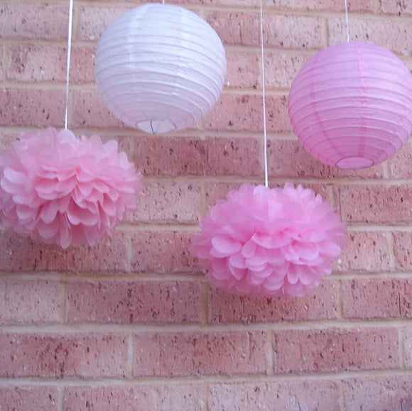 Paper Lanterns & Paper Pom Poms