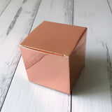 Shiny Rose Gold Wedding Party Favor Boxes