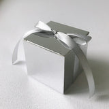 Shiny Silver Wedding Party Favor Boxes