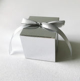 Shiny Silver Wedding Party Favor Boxes