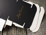 100 White Black Personalized Favor Boxes Business Logo