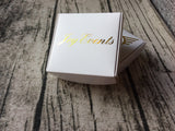 100 White Black Personalized Favor Boxes Business Logo