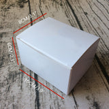 100 White Favor Boxes Foil Personalized Wordings