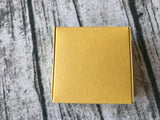 Square Pearly Gold Wedding Favor Boxes