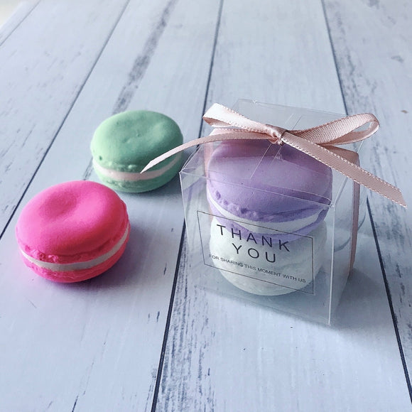 100 Clear PVC Macaroon Favor Boxes