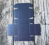 Pearly Navy Blue Square Favor Boxes