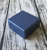 Pearly Navy Blue Square Favor Boxes