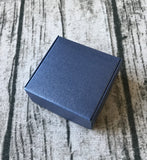 Pearly Navy Blue Square Favor Boxes