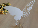 Table Name Cards - Ivory Butterfly