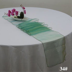 Organza Table Runners - Emerald Green