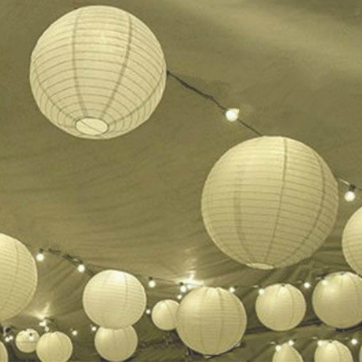 30x Mix 20cm 30cm White Paper Lanterns