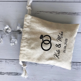100 Personalized Linen Bags Favor Bags