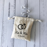 100 Personalized Linen Bags Favor Bags