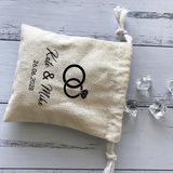 100 Personalized Linen Bags Favor Bags