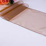 brown organza table runner