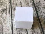 100 White Favor Boxes Foil Personalized Stickers