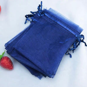 Organza Favor Bags - Navy Blue