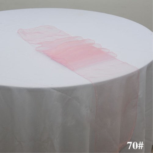 Organza Table Runners - Light pink