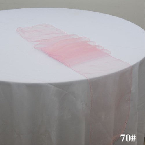 Organza Table Runners - Light pink