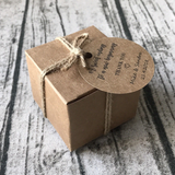 100 Kraft Paper Favor Boxes With Personalized Thank You Gift Tags