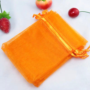 Organza Favor Bags - Orange