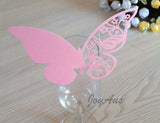 Table Name Cards - Pink Butterfly