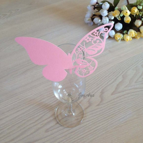 Table Name Cards - Pink Butterfly