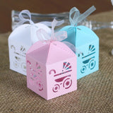 Laser Cut Baby Shower Favor Boxes Stroller